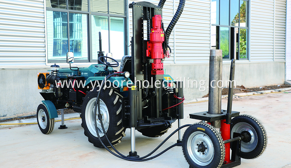 180m portable tractor type water well drilling rig 1